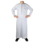 Haramain Summer Thobe in Silver - Image 2