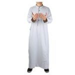 Haramain Summer Thobe in Silver - Image 3