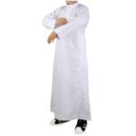 Daffah Kids Summer Thobe in White - Image 4